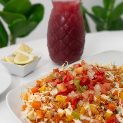 Tajadas con carne picada